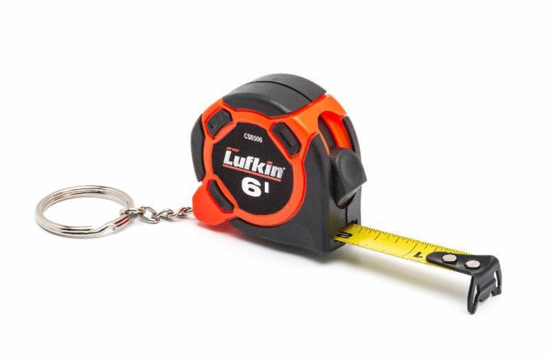 Crescent 1/2" x 6' Mini Yellow Clad Keychain Tape Measure - Fishbowl CS8506