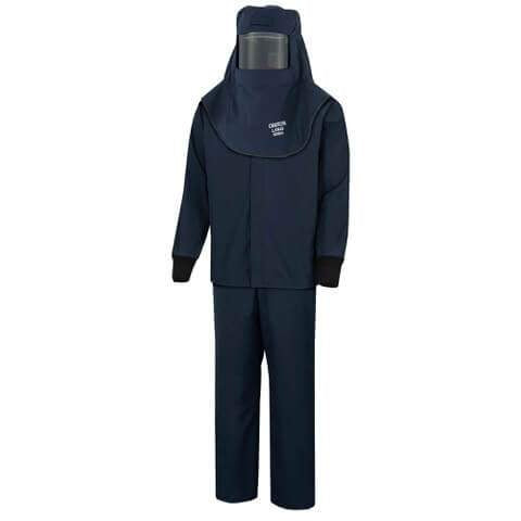 Oberon LAN 40 Cal Arc Flash Hood, Coat, and Bib Suit Sets w/ Escape Strap and Ventilation System