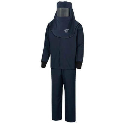 Oberon LAN 40 Cal Arc Flash Hood, Coat, and Bib Suit Sets w/ Escape Strap and Ventilation System