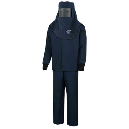 Oberon LAN 40 Cal Arc Flash Hood, Coat, and Bib Suit Set w/ Escape Strap