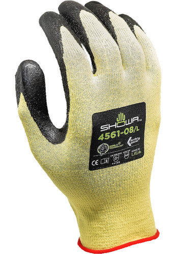 Showa 4561 Cut Resistant, Sponge Nitrile Palm w/Zorb-IT Technology Seamless Knit Gloves - 12/Pack — Dozen (12 pairs)