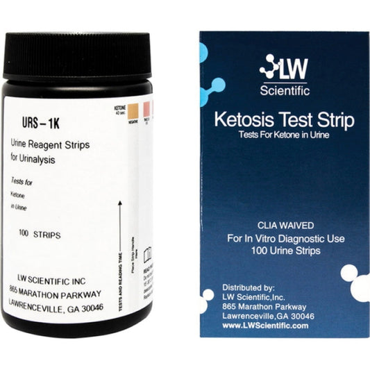 LW Scientific URS-01PR-KE77 Ketone Urine Reagent Strips | 100/Vial