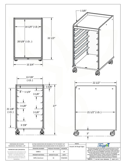 TrippNT 54089 LabFlow Hood Cart - Biosafety Cabinet Under-Hood Storage Lifestyle Shot