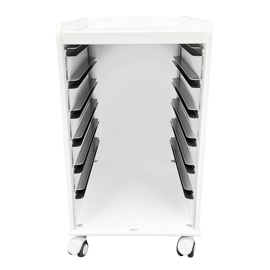 TrippNT 54089 LabFlow Hood Cart - 6-Rail Aluminum System Accepting LabFlow Trays of Any Depth