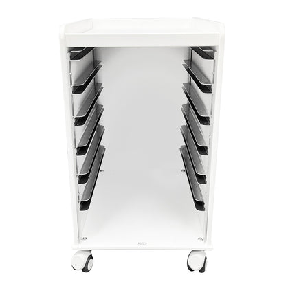 TrippNT 54089 LabFlow Hood Cart - 6-Rail Aluminum System Accepting LabFlow Trays of Any Depth