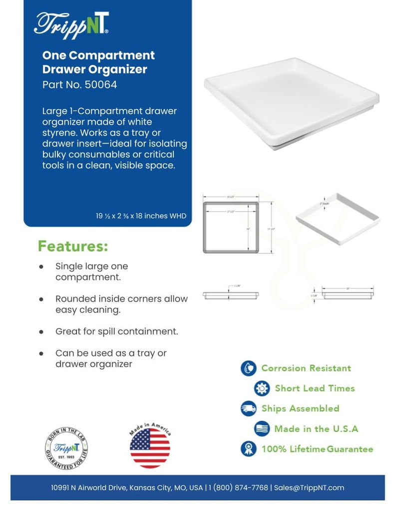TrippNT 50064 Large Single Compartment Drawer Organizer Laboratory Lifestyle
