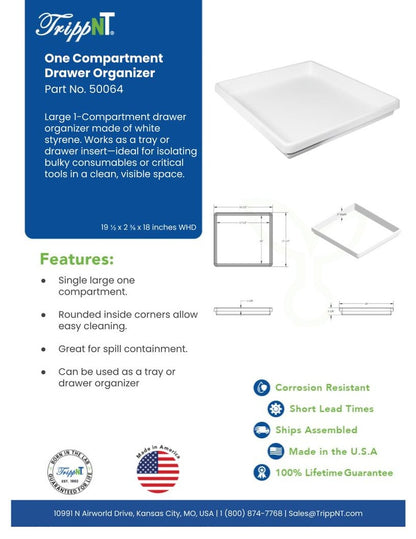 TrippNT 50064 Large Single Compartment Drawer Organizer Laboratory Lifestyle