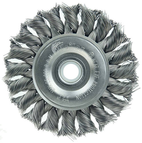 Weiler Standard Twist Knot Wire Wheel, .0118" Steel Fill