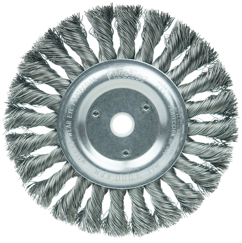 Weiler Standard Twist Knot Wire Wheel, .023" Steel Fill