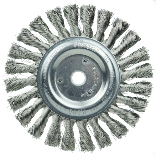 Weiler Standard Twist Knot Wire Wheel, .0118" Stainless Steel Fill 08325