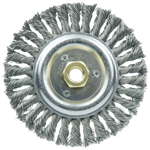 Weiler Roughneck Jr. Filler Pass Weld Cleaning Brush, .023" Steel Wire Fill