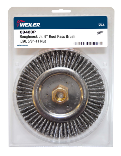 Weiler Roughneck Jr. Root Pass Weld Cleaning Brush, .020" Steel Wire Fill 09400P — Pack of 5