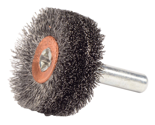 Weiler Wide Face Stem-Mounted Crimped Wire Wheel