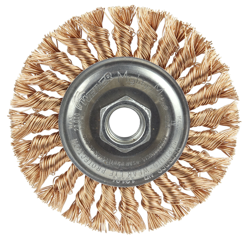 Weiler Standard Twist Knot Wire Wheel, .020" Bronze 13121 — Pack of 5