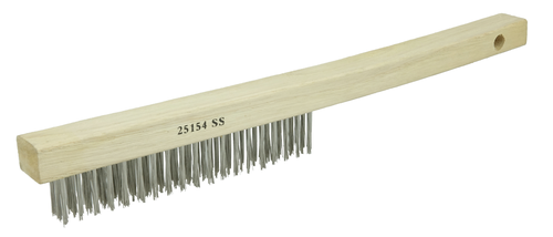 Weiler Vortec Pro Hand Wire Scratch Brush, .012 Stainless Steel Fill