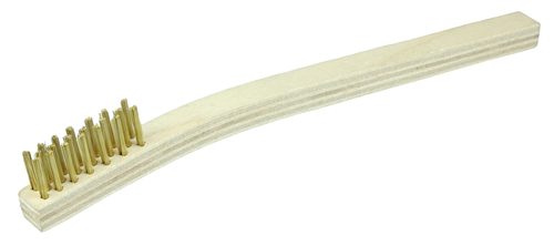 Weiler Small Hand Wire Scratch Brush, Brass Fill