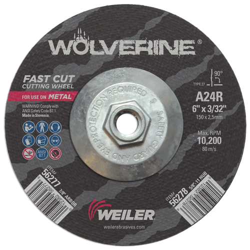 Weiler Wolverine Type 27 Cutting Wheel