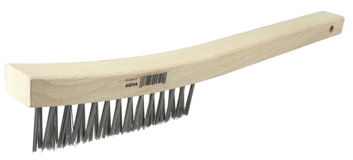 Weiler V-Groove Hand Wire Scratch Brush, .012 Carbon Steel Fill 44594 — Case of 12
