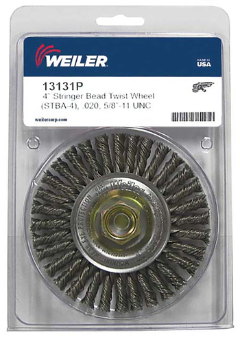 Weiler Mini Roughneck Stringer Bead Wire Wheel, .020" Steel Wire Fill 13131P — Pack of 5