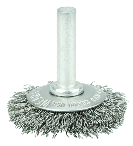 Weiler Stem-Mounted Concave Crimped Wire Wheel
