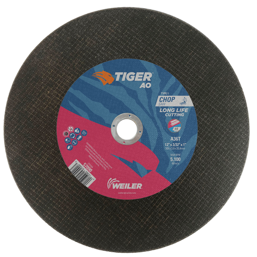 Weiler TIGER AO Type 1 Large Cutting Wheel, A36T