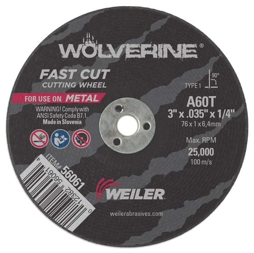 Weiler Wolverine Type 1 Cut-Off Wheel