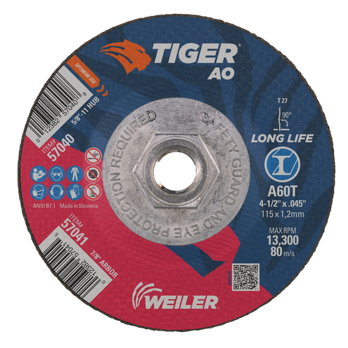 Weiler TIGER AO Type 27 Cutting Wheel