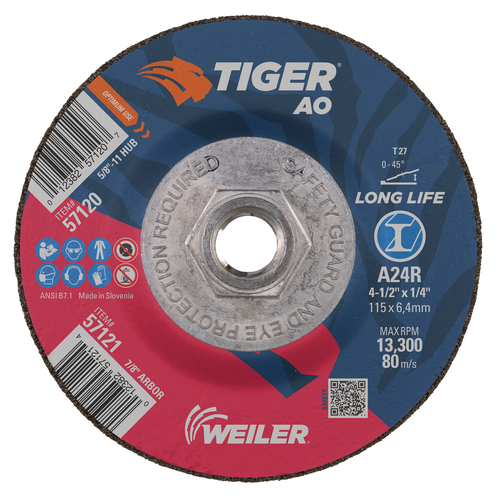 Weiler TIGER AO Type 27 Grinding Wheel