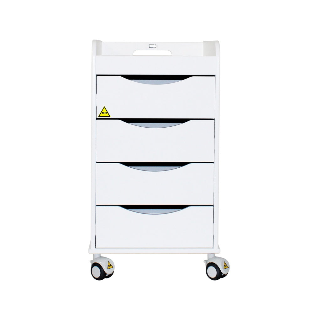 TrippNT 54038 MRI Compact Cart Angle View 4 Drawers Soft-Close Slides