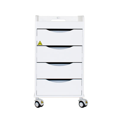 TrippNT 54038 MRI Compact Cart Angle View 4 Drawers Soft-Close Slides