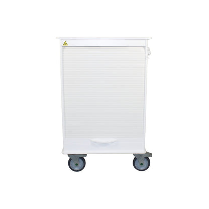 TrippNT 51820 MRI Maui Lab Island Cart - Tambour Door Open Showing Internal Shelf and Storage