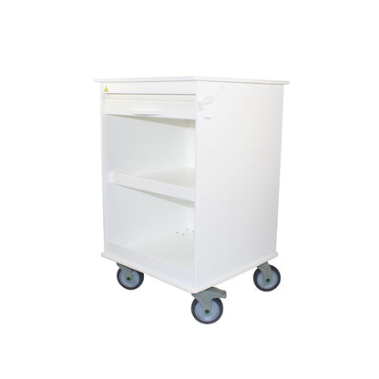 TrippNT 51820 MRI Maui Lab Island Cart - Non-Ferrous 5-Inch Casters and Key Lock Detail