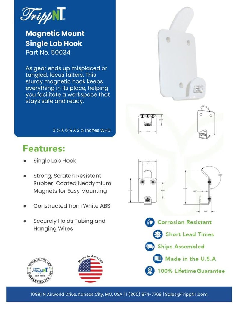 TrippNT 50034 Magnetic Lab Hook Laboratory Environment Lifestyle Shot