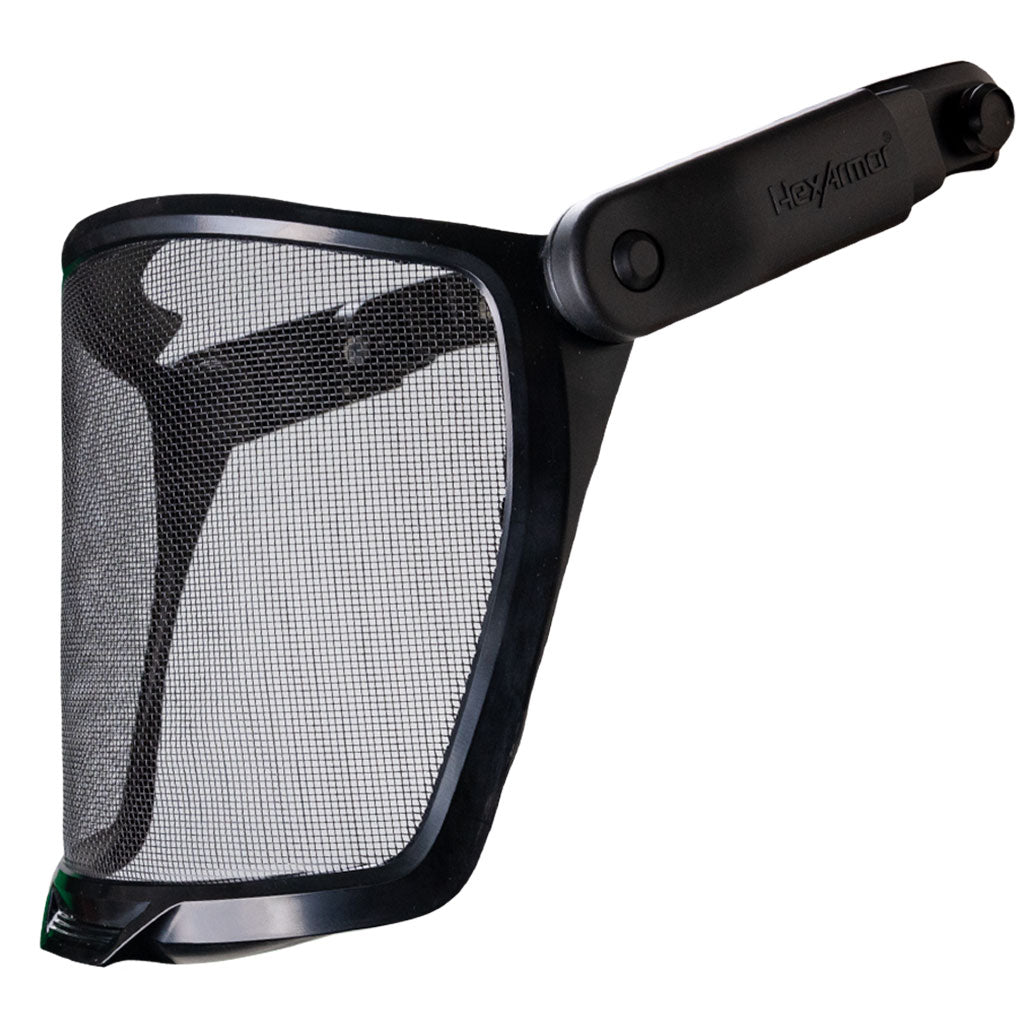 HexArmor Ceros XP Click-and-Go magnetic stainless steel mesh face shield
