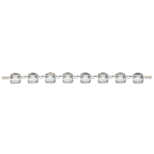 0.2 mL PCR Strip Dome Caps, Optically Clear PP — 8- & 12-Strip Format, 120/Pack | Globe Scientific