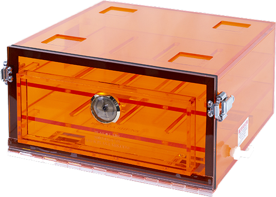 Yamato PLA8605CGANS Amber Acrylic Desiccators 12" X 12" X 6" High, One (1) Cubicle