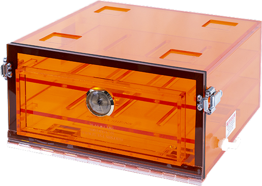Yamato PLA8605CGANS Amber Acrylic Desiccators 12" X 12" X 6" High, One (1) Cubicle