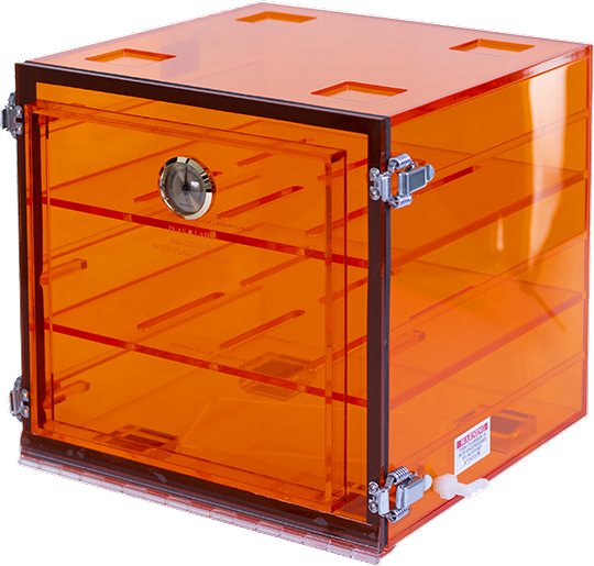 Yamato PLA860CGANS Amber Acrylic Desiccators 12" X 12" X 12" High, One (1) Cubicle