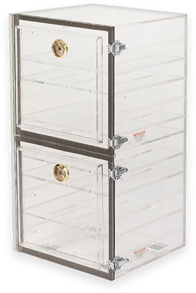 Yamato PLA861CGNS Clear Acrylic Desiccators 12" X 12" X 24" High, Two (2) Cubicles
