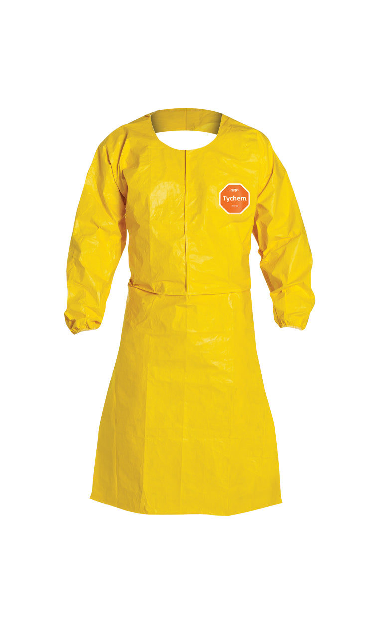 DuPont™ Tychem® 2000 QC275B-YL Sleeved Apron — Case of 25