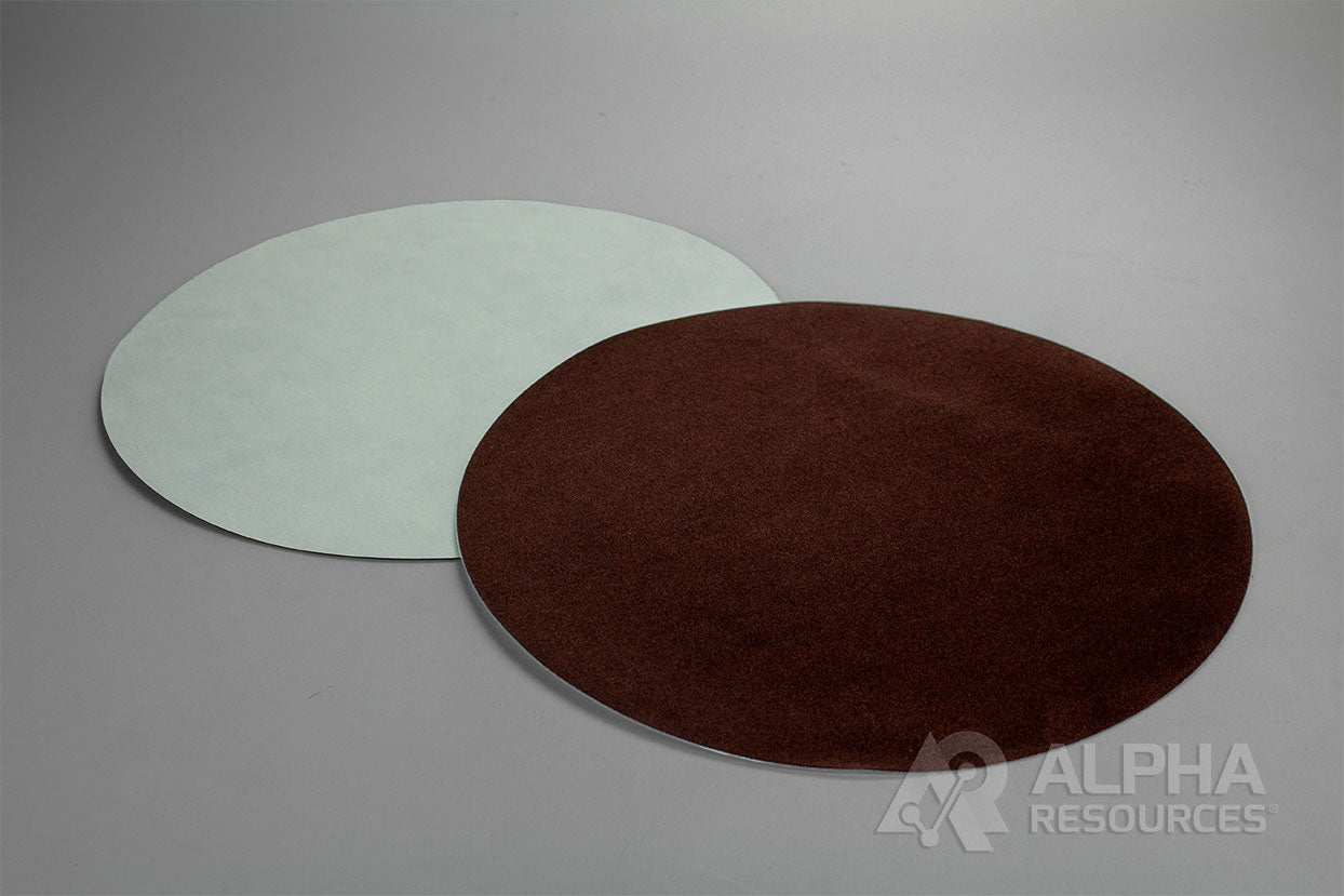 Dark Brown PSA Cloth, 8in - Alpha Resources part AMR0315 (replaces Struers DP-Nap)