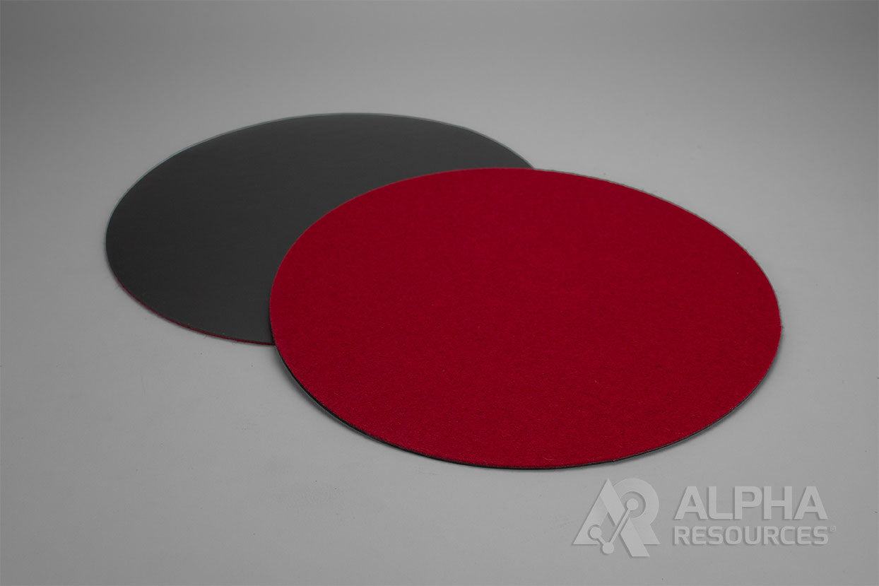 Red Felt Magnetic Hold Disc W/Steel Rubber, 12in - Alpha Resources part AMR0448