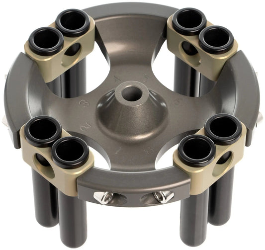 LW Scientific C5P-RT08-15R1 8-place swing-out rotor for MX5, shown with tube shields (sold separately)