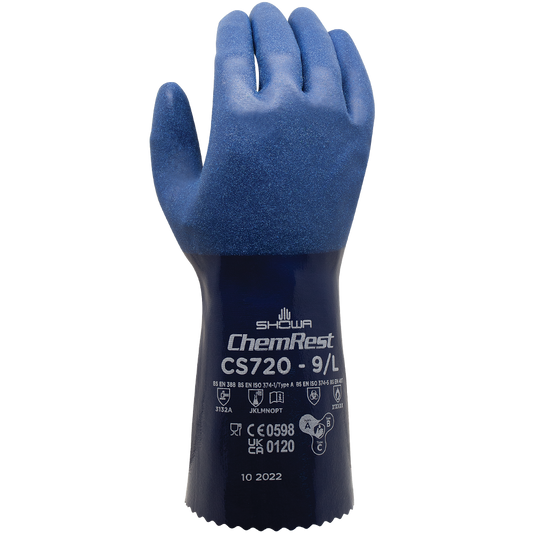 SHOWA Chemical-Resistant Gloves CS720 — Case of 6 dozen (72 pairs)
