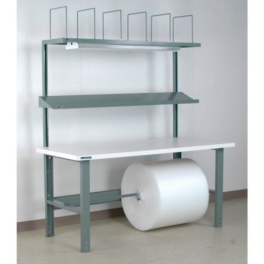 Stackbin Adjustable Height Packing Workbench, Laminate Square Edge, 72"W x 30"D