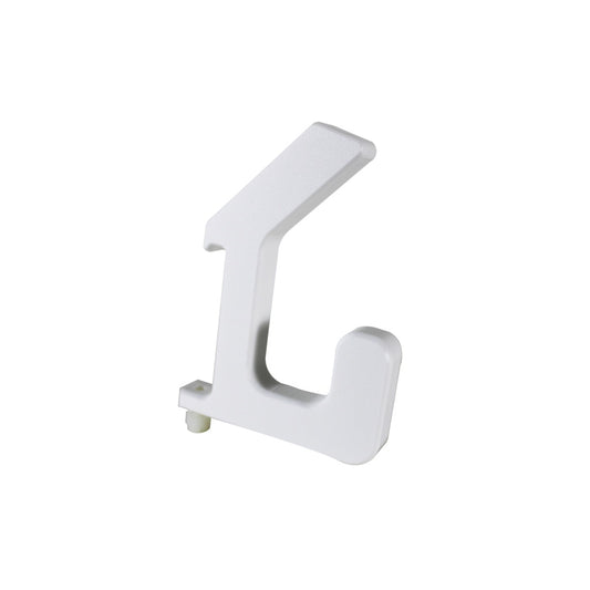 TrippNT 53942 — primary hero, single HDPE 2-prong thumb-screw hook for 53940 and 53941 racks