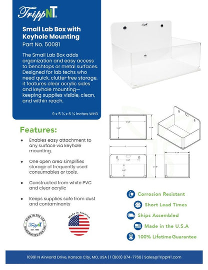 TrippNT 50081 Small Lab Box - Lab Wall 5S Supply Staging Lifestyle Shot