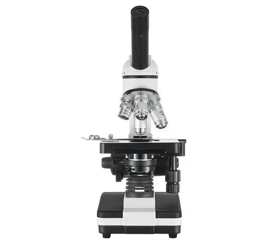 LW Scientific EDM-MM3A-DAL3 professional grade student microscope with monocular head, 3 DIN achromatic objectives, mechanical stage, and LED illumination