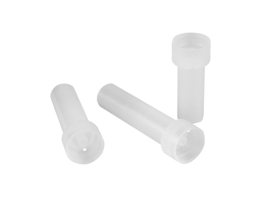 Caplugs Evergreen 208-3040-020 Surety® Column with Fine Filter (15–45 microns), Mini 1.5″ Style, 1.5–2.4 mL, LDPE Natural, 500/Bag, MADE IN USA