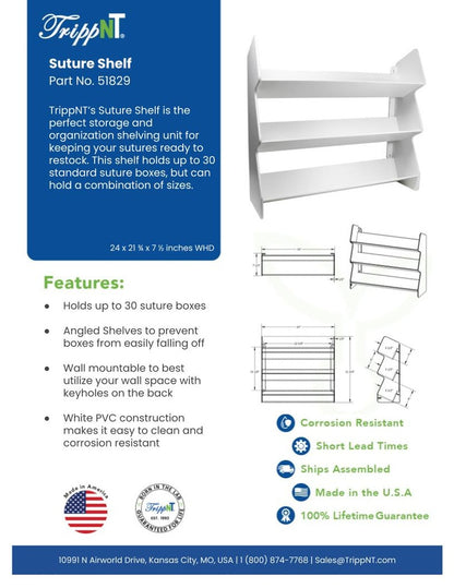 TrippNT 51829 Suture Shelf - Clinical Suture Organization Lifestyle Shot